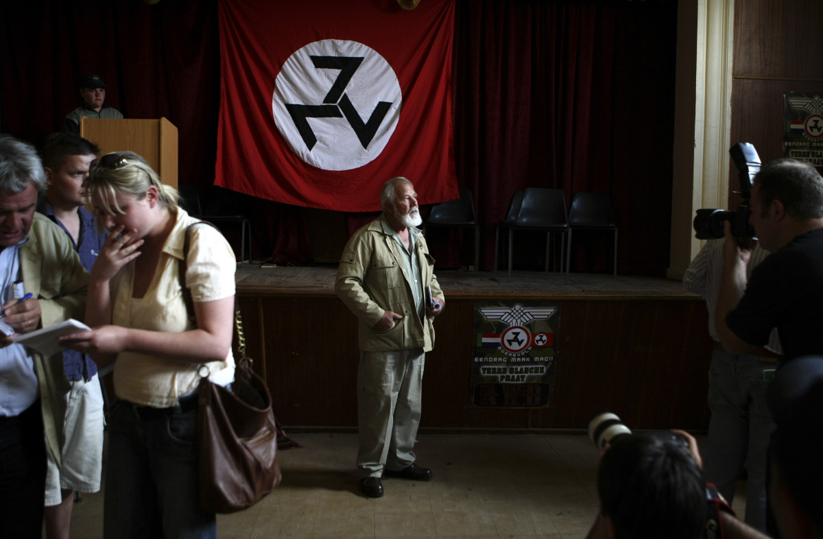 Photo: Youths carrying the Afrikaner Weerstandsbeweging (African