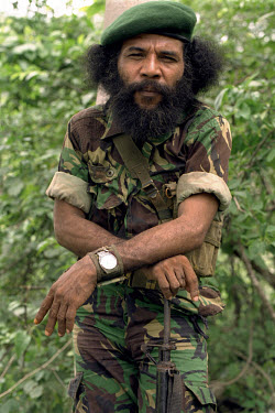 Commander Lere of the Falantil pro-independence guerrilla forces in the eastern part of the island.