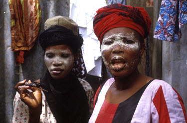 Performers in a voodoo trance ceremony.