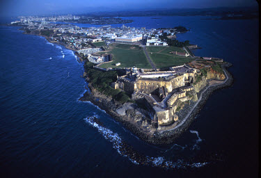 Aerial view of Old San Juan.