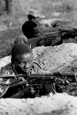 Sudan People's Liberation Army (SPLA) boy soldier in Buno.