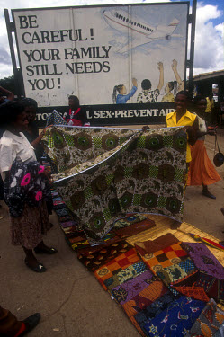 AIDS poster in Bamba market.