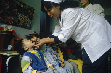Polio immunisation for children.