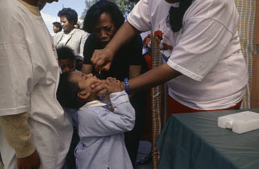 Polio vaccination.