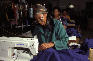 Clothes workshop in Soweto, run by the Somema women's co-operative.