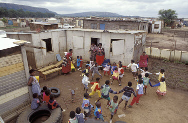 Kids in the playground of a creche in Mamelodi Township.