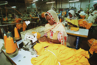 Women working in the Asmara Textile Factory.