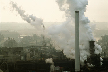 Industrial air pollution.