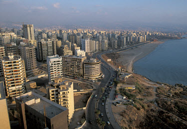 The corniche, along Beirut's seafront.