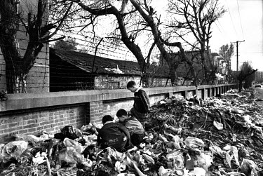 Children picking through rubbish to find anything that can be recycled. Shenyang, the provincial capital, is one of the main heavy industry bases and most polluted cities in China. Today the factories...