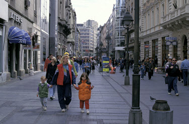 Street scene in the city centre.