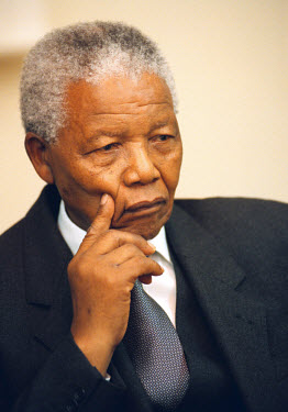 Then-President Nelson Mandela.