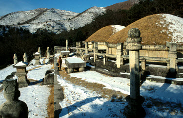 King Kong Min's tomb, outside Kaesong. One of the great Korean Kings, his tomb would become a major tourist attraction if the nearby border was ever opened to South Koreans.