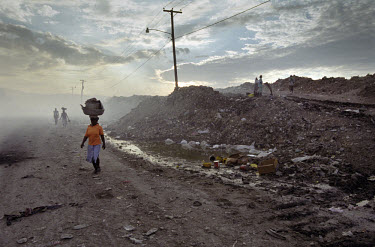 Rubbish rotting in Cite Soleil, the city's poorest slum.