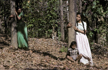 Women of the Chipko movement, which has opposed logging of trees through non-violent resistance.