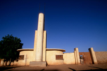 Entrance tower of the city's sports stadium. Asmara is a showcase of 1930s Italian Art Deco architecture. Initially created by colonial-era Italians, the style continued to flourish in the 1960s as lo...