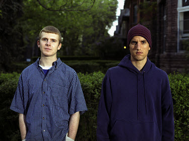 Brandon Hughey (left) and Jeremy Hinzman, who deserted from the US army because of their objections to the war in Iraq and have sought refugee status in Canada.