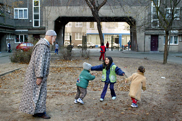 Children playing in Stuyvenberg, a district of Antwerp with a large immigrant population.