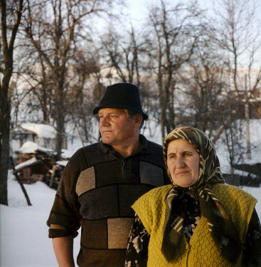 Hasib Huseinovic and his wife Tima. They led the Bosniak return to their village which was destroyed in July 1995. Suceska now has a community of seven men and thirty women.~An estimated 8,000 Bosniak...