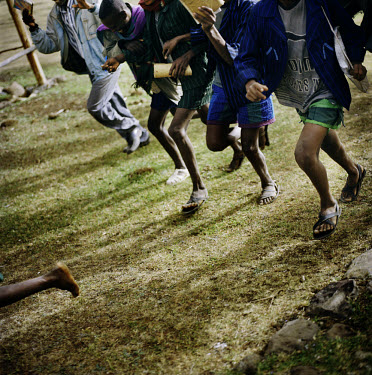 Students run to school for the morning lessons, through enthusiasm, not because they are late. In recent years in Ethiopia, nearly five million children have been brought into primary education althou...