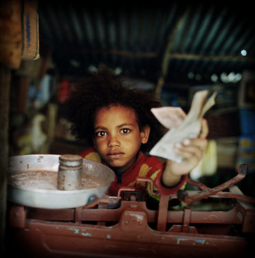 Sintayhu Shewatatik, 9, wants to be a trader when she grows up. ^I want to be a trader because it's a good profession, I can earn money. I want to sell biscuits, chocolate and sugar.^ Sintayhu lives 2...