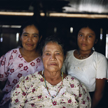 Three generations; Grandmother Bernardina Alvarado (60), mother Nicolaza Xitumul (32) and daughter Candelaria Ismaly (14). Guatemala is one of the 70 countries to have failed to achieve the Millennium...