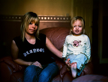 Paula (19) and her daughter Courtney, who is almost three.  She says 'I was 16 when I had Courtney. I was lonely and scared. I was just hoping I would have somebody who loved us. I haven't got a very...