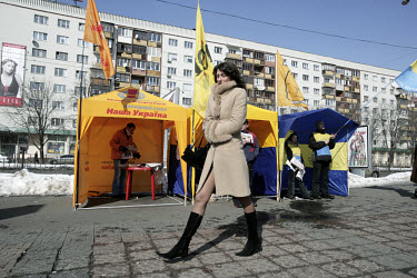 Electioneering on the streets of Kiev, two weeks before Ukraine's parliamentary elections.