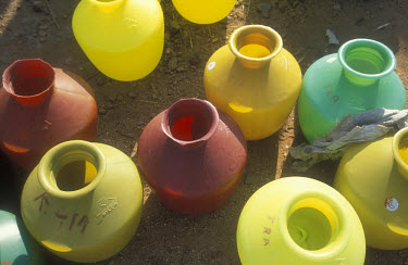 Nylon water containers, supplied as part of a Secure Water project for the Overseas Development Institute (ODI).