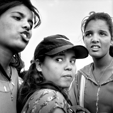 Girls in Djemma el Fna, the city's central square.