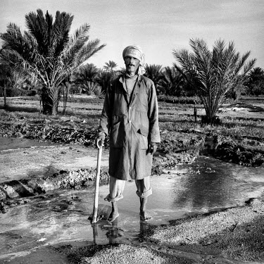 Farmer irrigating his land.