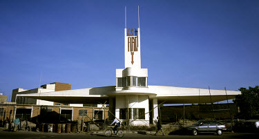 The Futurist Fiat Tagliero Service Station was designed by architect Giuseppe Pettazzi and built in 1938. Asmara is a showcase of 1930s Italian Art Deco architecture. Initially brought to the region b...