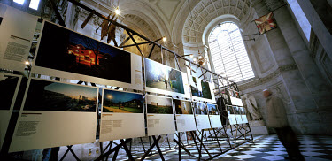The photography exhibition 'Slave Britain', produced by Panos Pictures and held at St. Paul's Cathedral.