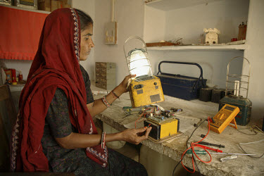 Kamla, age 33, is Rajasthan's first female solar engineer. Starting her education at age 11 in night school, while carrying on with her domestic and farm work, she went on to study solar technology an...
