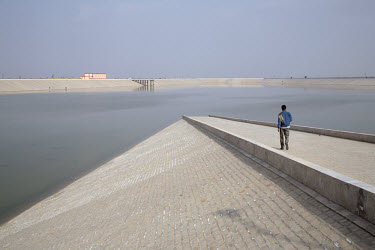 Reservoir supplying water to the city of Bikaner. It is fed by the Indhira Gandhi canal, a massive water project that has been highly controversial because it has only brought water to a few designate...