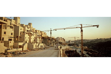 Continued construction in the Israeli settlement of Har Homa, built on land confiscated after the 1967 war.