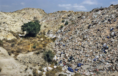 Waste from a construction site is dumped in the mountains near Abaran. In recent years there has been an explosion of controversial tourist-focused developments in Spain's arid southeastern region cau...