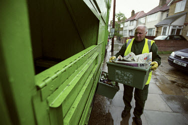 Organised green box recycling collections in West London.