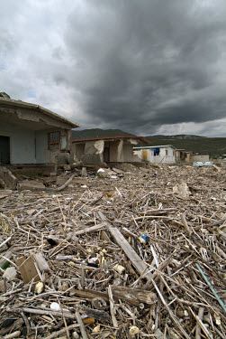 Seafront houses severely damaged by Hurricane Ivan. The buildings have been abandoned by owners fearing future storms.