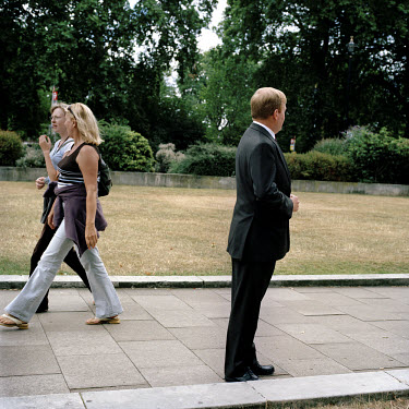 Charles Kennedy, former leader of The Liberal Democrat party, stands alone on a path in Abingdon Street Gardens. Often referred to as College Green, Abingdon Street Gardens is the small patch of land...