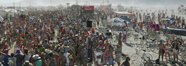 Competitors gear up for Burning Man's annual female cycle race. Each year tens of thousands of people amass in the Nevada desert to take part in what organisers describe as an experiment in community,...