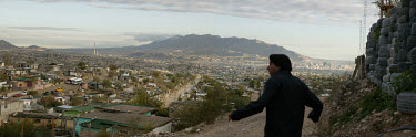 A view of Ciudad Juarez and El Paso, at the border between Mexico and the USA.