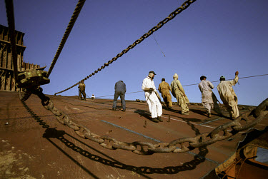 For around USD 1.20 a day, thousands of workers labour to dismantle dozens of ships each year at the ship-breaking yard in Gaddani.