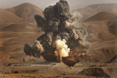 Landmines and unexploded ordnances are destroyed.