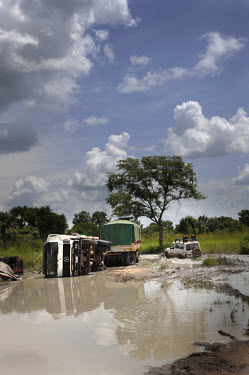 One of many roads that are impassable in the wet season. The Mines Advisory Group (MAG) is working with United Nations World Food Programme (UN WFP) to survey and clear roads of landmines and unexplod...