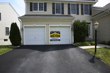 One of many foreclosed houses put on auction by the lender in Manassas, Virginia. The area is suffering from a major collapse in the housing market following the subprime crisis and global credit crun...