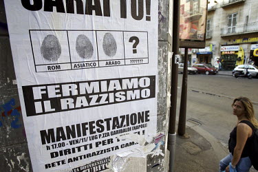 Anti-racism posters in Naples.