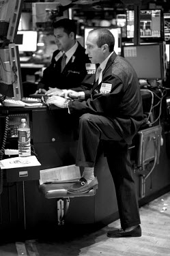 Traders on the floor of the New York Stock Exchange (NYSE).