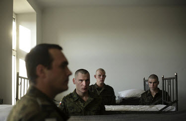 New soldiers at their quarters. This year's class of drafted recruits is the final one after 90 years of compulsory military service, as Poland's army turns professional in 2009.