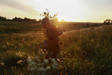 Young soldiers exercising outside their base. This year's class of drafted recruits is the final one after 90 years of compulsory military service, as Poland's army turns professional in 2009.